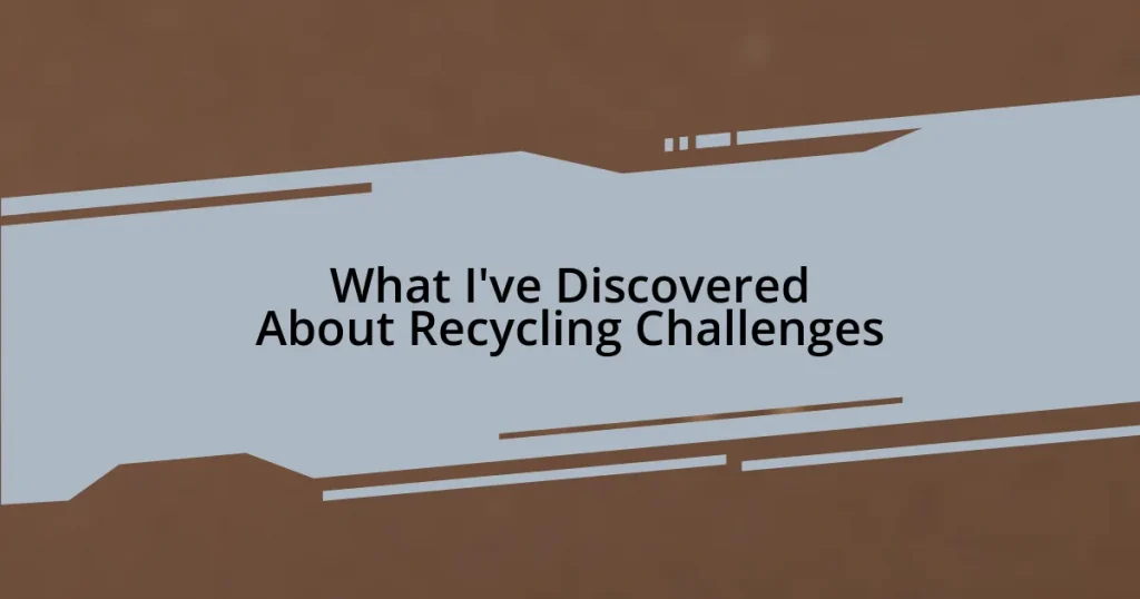 What I’ve Discovered About Recycling Challenges