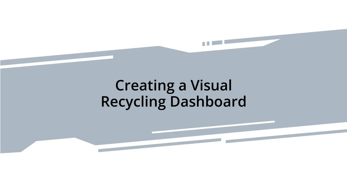 Creating a Visual Recycling Dashboard